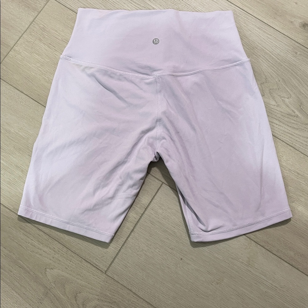 Lululemon Lavender High-Waisted Shorts